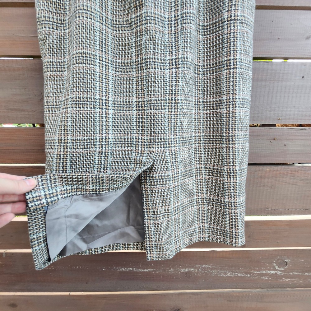 Vintage Evan Picone Wool Plaid Skirt Suit | Jacket & Skirt Sz 4/6 Dark Academia - Picture 14 of 16